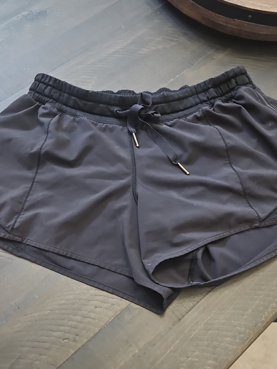Pants - Lululemon Womens 8 Black Athletic Drawstring Shorts (Hottie Hots?) w/Back zipper